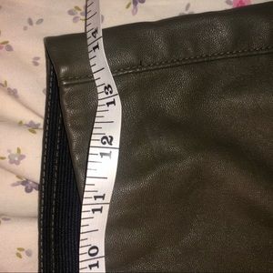 HM Divided Sz 12 Olive Green Vegan Leather Pants